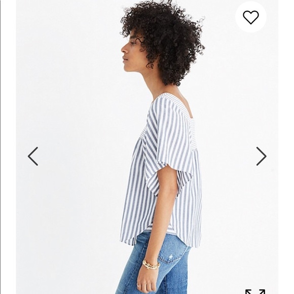 Madewell Butterfly Top in Stripe Play - Picture 3 of 6